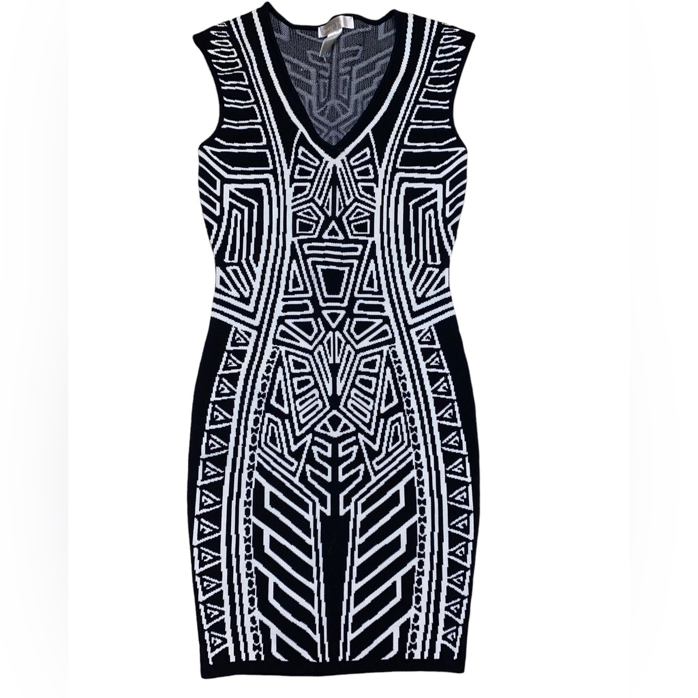 Black & White Bodycon Dress Sz Small